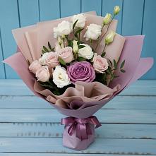 Букет цветов из:  Розы и Лизиантусы #REPLACE_PRED# Краснозаводске