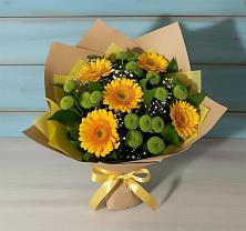 Букет цветов из:  Герберы и Хризантемы #REPLACE_PRED# Краснозаводске