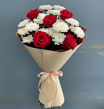 Букет цветов из:  Розы и Хризантемы в Краснозаводске