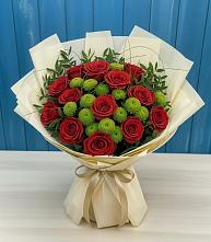 Букет цветов из:  Розы и Хризантемы в Краснозаводске
