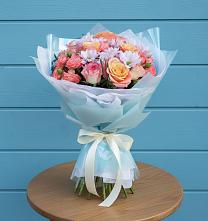 Букет цветов из:  Хризантемы и Розы #REPLACE_PRED# Краснозаводске