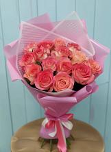 Букет 15 Розовых роз Равель в Краснозаводске