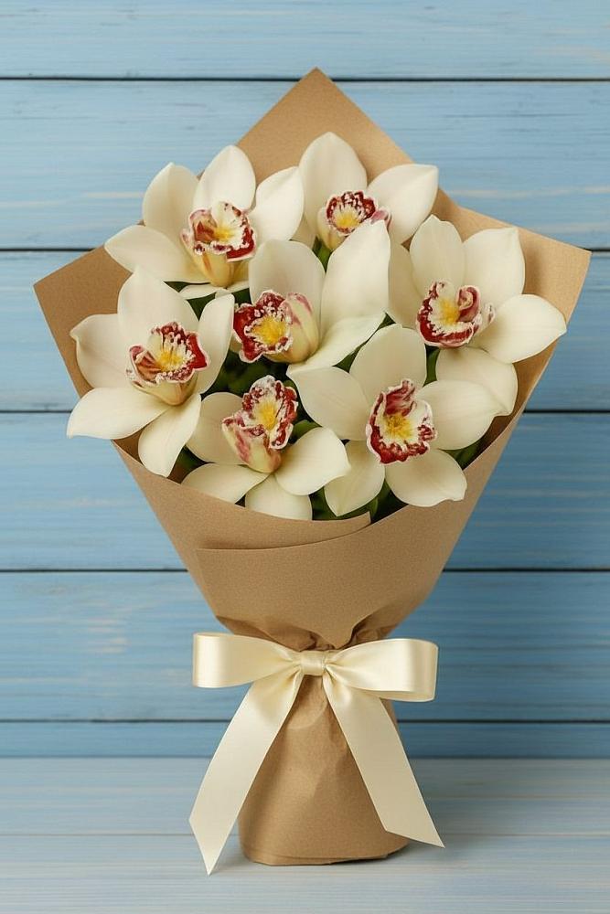 Букет цветов из: Орхидеи и Розы в Краснозаводске